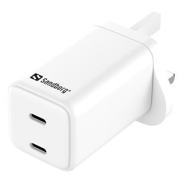 AC Charger Dual USB-C PD65W UK