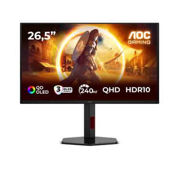 AOC G4 Q27G4ZDR computersk&aelig;rm 67,3 cm (26.5") 2560 x 1440 pixel Quad HD QD-OLED Sort, R&oslash;d