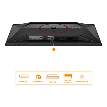 AOC G4 Q27G4ZDR computersk&aelig;rm 67,3 cm (26.5") 2560 x 1440 pixel Quad HD QD-OLED Sort, R&oslash;d