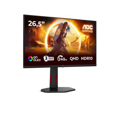 AOC G4 Q27G4ZDR computersk&aelig;rm 67,3 cm (26.5") 2560 x 1440 pixel Quad HD QD-OLED Sort, R&oslash;d