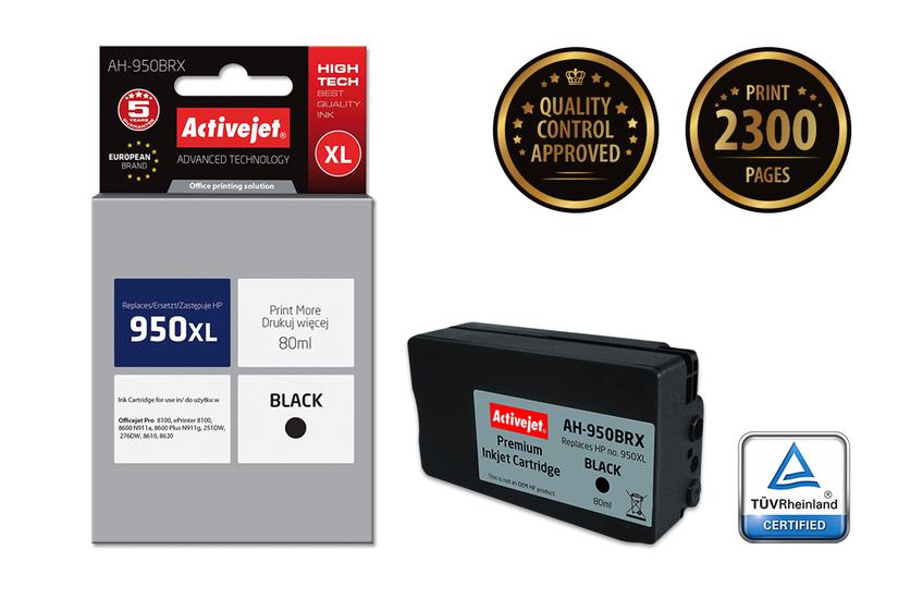Activejet AH-950BRX blæk (erstatning HP 950XL CN045AE; Premium; 80 ml; sort)