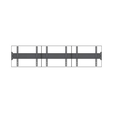 Multibrackets M Pro Series Wallmount MBWW3U konsol - för 3 LCD-bildskärmar - svart