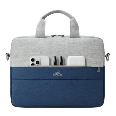Rivacase 7522 GREY/DARK BLUE taske og etui til laptop 35,6 cm (14") Mappe Blå, Grå