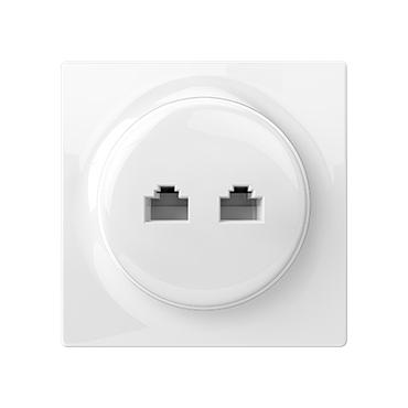 Fibaro Walli N stikkontakt 2 x RJ-45 Hvid