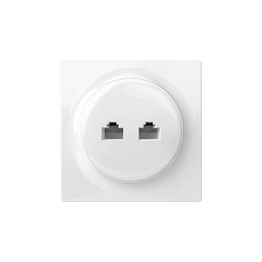 Fibaro Walli N stikkontakt 2 x RJ-45 Hvid