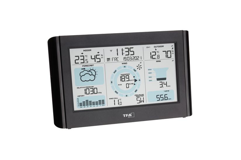 TFA-Dostmann 35.1161.01 termometer til milj&oslash;et Elektronisk milj&oslash;termometer Indend&oslash;rs/udend&oslash;rs Sort