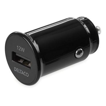 DELTACO USB-CAR130 str&ouml;madapter f&ouml;r bil - USB - 12 Watt