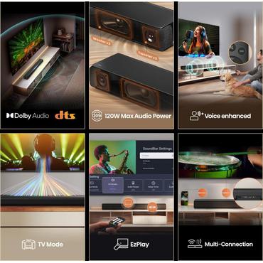 Hisense HS1000 Sort 2.0 kanaler 120 W