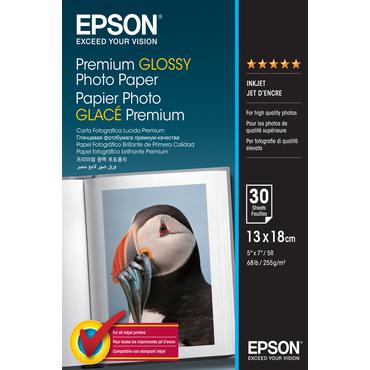 Epson Premium Glossy Photo Paper - fotopapper - blank - 30 ark - 130 x 180 mm - 255 g/m&sup2;