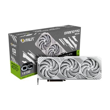 Palit GeForce RTX 4070 Ti GamingPro White OC Grafikkort - 12GB GDDR6X - NVIDIA RTX 4070 Ti - PCI Express 4.0