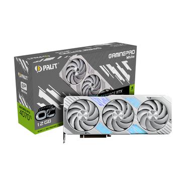 Palit GeForce RTX 4070 Ti GamingPro White OC Grafikkort - 12GB GDDR6X - NVIDIA RTX 4070 Ti - PCI Express 4.0