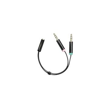 DELTACO AUD-202 - headset-adapter - 10 cm