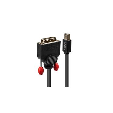 Lindy 41952 videokabel adapter 2 m Mini DisplayPort DVI-D Sort