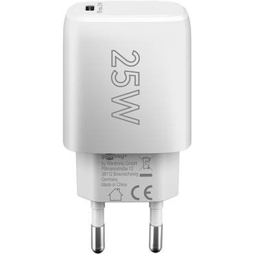 USB-C&trade; PD (Power Delivery) Fast Charger (25 W), white, white - with 1x USB-C&trade; socket (USB-PD 3.0), suitable for d