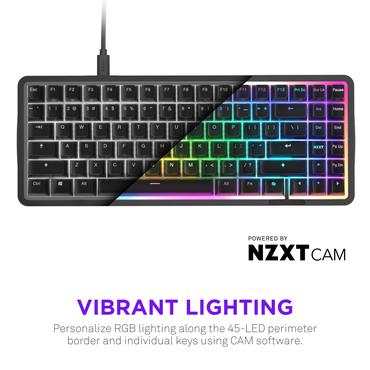 NZXT Function Elite - tangentbord TKL - QWERTZ - tysk - mattsvart Inmatningsenhet