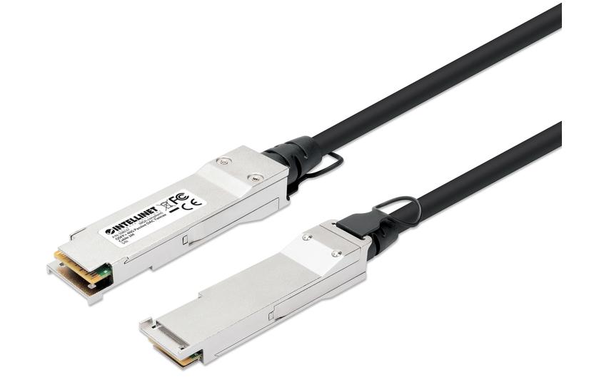 Intellinet 508537 InfiniBand og fiberoptisk kabel 3 m QSFP+ Sort, S&oslash;lv