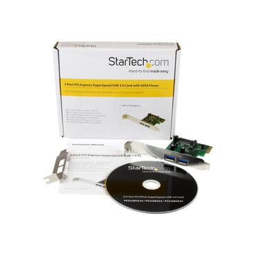 StarTech.com 2 Port PCI Express (PCIe) SuperSpeed USB 3.0 Card Adapter with UASP