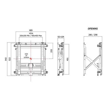 Multibrackets M Public Video Wall Mount Glide HD konsol - f&ouml;r platt panel - svart