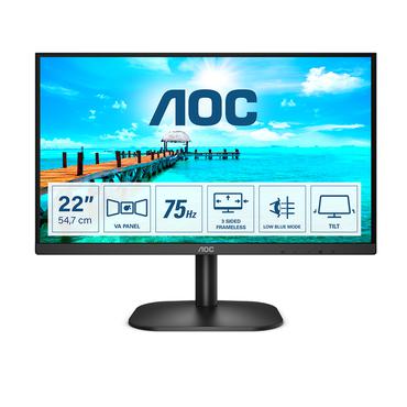 AOC 22B2H/EU sk&auml;rm - WLED - 22" - VA - 4ms - Full HD 1920x1080 vid 75Hz