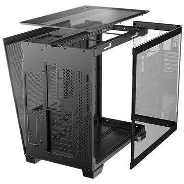 Antec C8 Curve Wood, Full Tower, PC, Sort, Transparent, Tr&aelig;, ATX, ITX, Glas, Plast, St&aring;l, Tr&aelig;, 17,5 cm