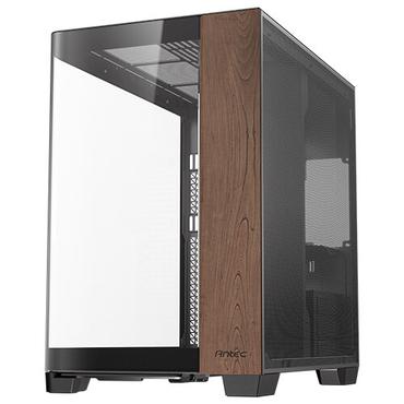 Antec C8 Curve Wood, Full Tower, PC, Sort, Transparent, Tr&aelig;, ATX, ITX, Glas, Plast, St&aring;l, Tr&aelig;, 17,5 cm