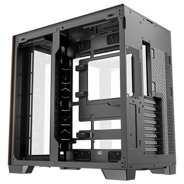 Antec C8 Curve Wood, Full Tower, PC, Sort, Transparent, Tr&aelig;, ATX, ITX, Glas, Plast, St&aring;l, Tr&aelig;, 17,5 cm
