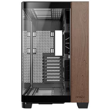 Antec C8 Curve Wood, Full Tower, PC, Sort, Transparent, Tr&aelig;, ATX, ITX, Glas, Plast, St&aring;l, Tr&aelig;, 17,5 cm