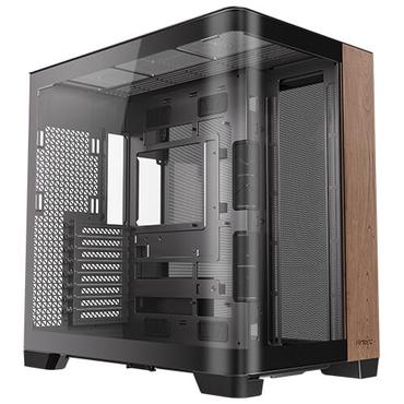 Antec C8 Curve Wood, Full Tower, PC, Sort, Transparent, Tr&aelig;, ATX, ITX, Glas, Plast, St&aring;l, Tr&aelig;, 17,5 cm
