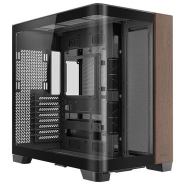 Antec C8 Curve Wood, Full Tower, PC, Sort, Transparent, Tr&aelig;, ATX, ITX, Glas, Plast, St&aring;l, Tr&aelig;, 17,5 cm