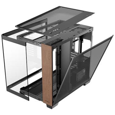 Antec C8 Curve Wood, Full Tower, PC, Sort, Transparent, Tr&aelig;, ATX, ITX, Glas, Plast, St&aring;l, Tr&aelig;, 17,5 cm