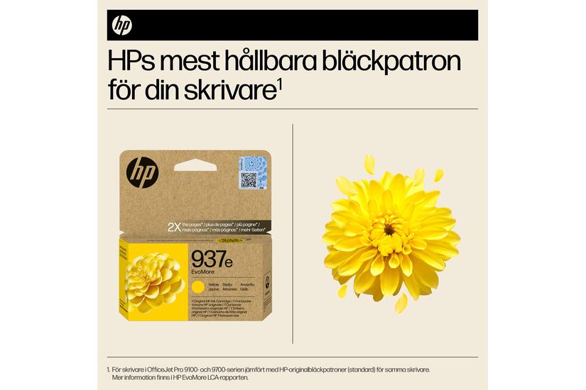 HP 937e EvoMore - gul - original - bl&aelig;kpatron