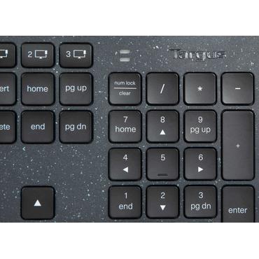 Targus EcoSmart - tastatur - bæredygtig energihøst full size - QWERTY - spansk - sort Indgangsudstyr