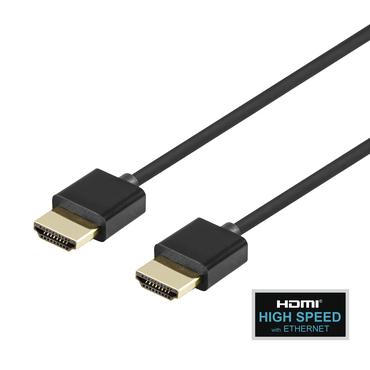 Ultra-thin HDMI cable, 4K UHD, 2m, black