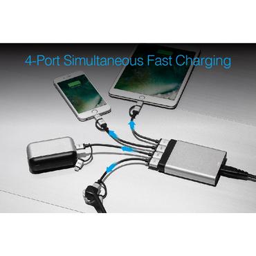 JustMobile PA-188EU oplader til mobil enhed Universel Sort, S&oslash;lv USB Indend&oslash;rs