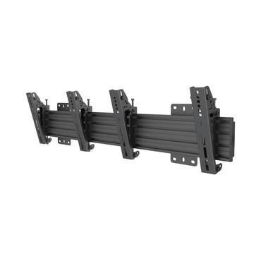 Multibrackets PRO Series M Wallmount Pro MBW2U Tilt 200 - konsol - för 2 LCD-bildskärmar - svart