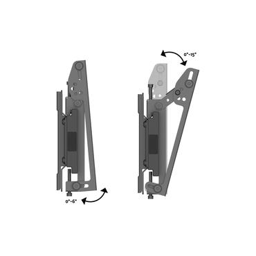Multibrackets PRO Series M Wallmount Pro MBW2U Tilt 200 - konsol - för 2 LCD-bildskärmar - svart