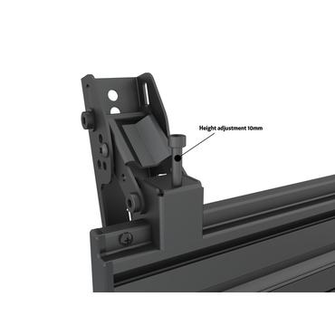 Multibrackets PRO Series M Wallmount Pro MBW2U Tilt 200 - konsol - för 2 LCD-bildskärmar - svart