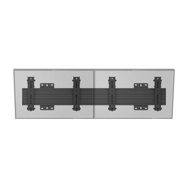 Multibrackets PRO Series M Wallmount Pro MBW2U Tilt 200 - konsol - för 2 LCD-bildskärmar - svart