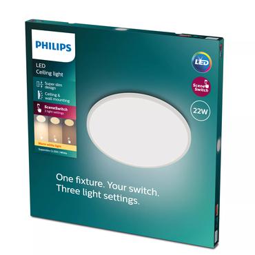Philips Superslim Oprawa sufitowa 22W LED 2700K biały IP20