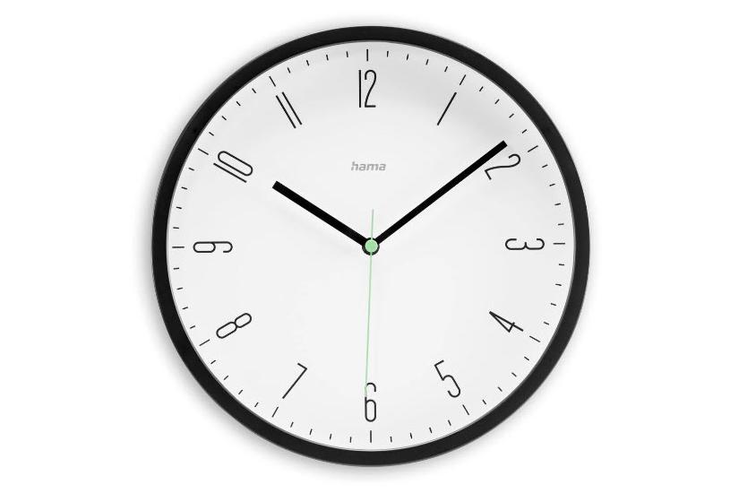 capri wall clock 25cm    black