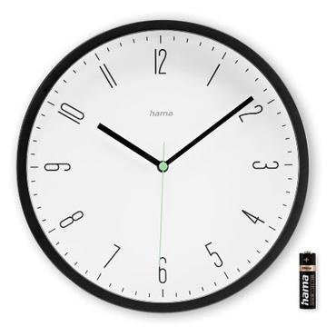 capri wall clock 25cm    black