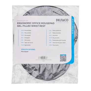 DELTACO OFFICE mustablett med handledskudde