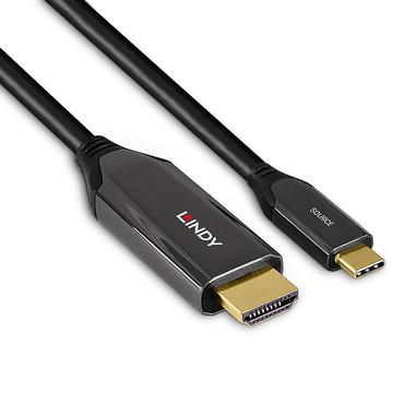 Lindy 1m USB Typ C an HDMI 8K60 Adapterkabel Zum Anschluss eines 8K HDMI Displays an den USB Port Typ C (43367)