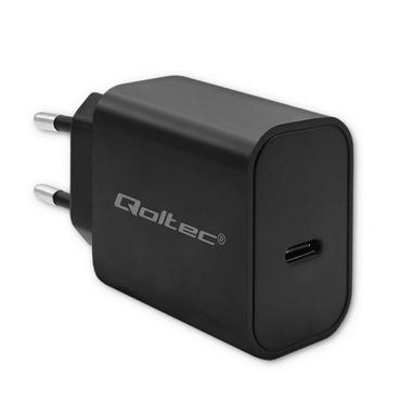 Qoltec strømforsyningsadapter - superhurtig, 5-12 V, 1,67 A - 24 pin USB-C - 20 Watt