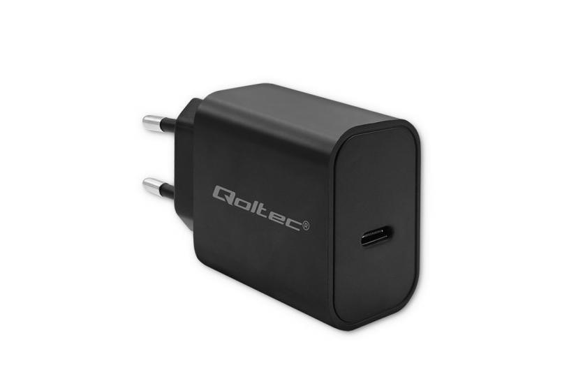 Qoltec strømforsyningsadapter - superhurtig, 5-12 V, 1,67 A - 24 pin USB-C - 20 Watt