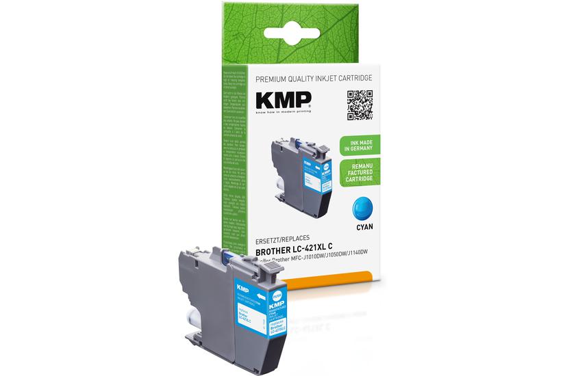KMP Patrone Brother MFC-J1010DW LC421XLC cyan 500S. 7ml remanufactured