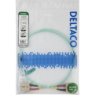 Deltaco SCSC-15-OM3 InfiniBand og fiberoptisk kabel 1,5 m 2x SC Bl&aring;