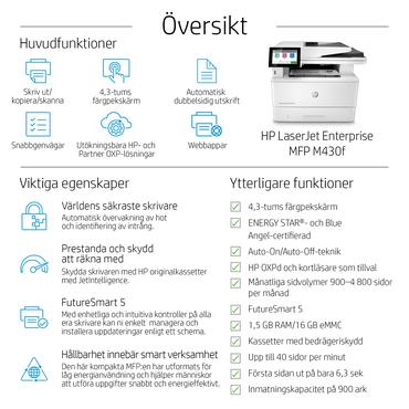 HP LaserJet Enterprise MFP M430f - multifunktionsprinter - S/H