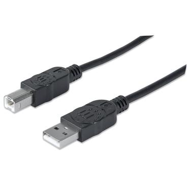 Manhattan 333382 USB-kabel USB 2.0 3 m USB A USB B Sort
