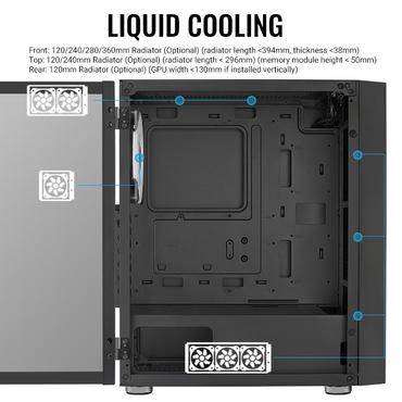 Aerocool Graphite-G-BK-v2 Midi Tower Sort